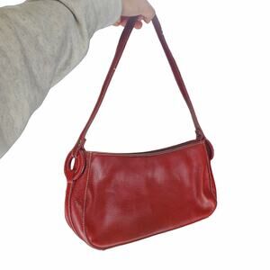 Giani Bernini Red Vegan Leather Shoulder Bag